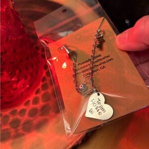 HOSIE Ship Name Hope + Josie Silver custom Heart Charm Necklace